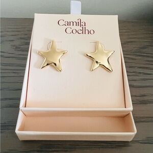 Camila Coelho Shiny Gold Star Earrings